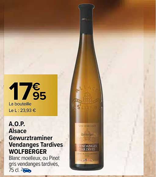 a.o.p. alsace gewurztraminer vendanges tardives wolfberger