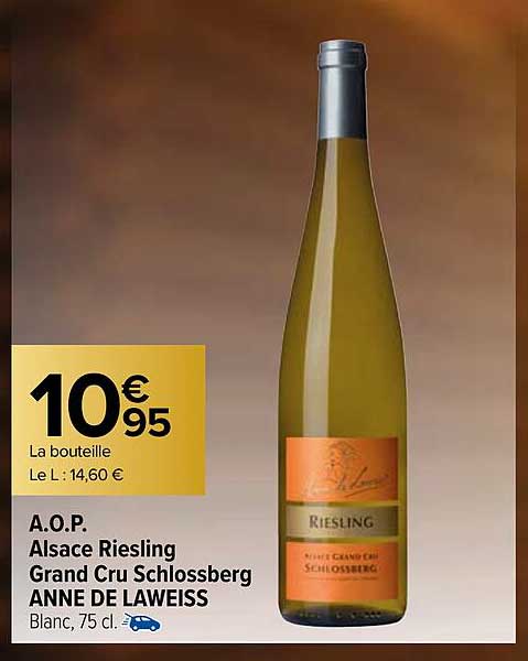 a.o.p. alsace riesling grand cru schlossberg anne de laweiss