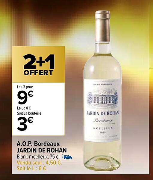 a.o.p. bordeaux jardin de rohan