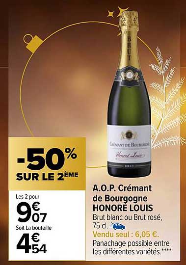 a.o.p. crémant de bourgogne honoré louis