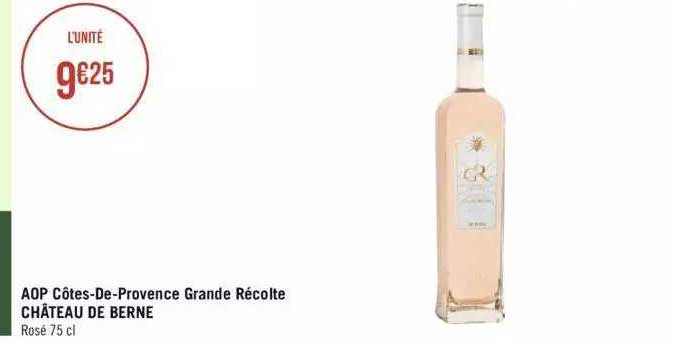 aop côtes-de-provence grande récolte château de berne