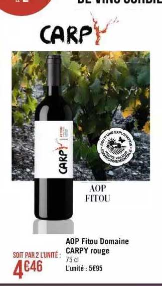 Aop Fitou Domaine Carpy Rouge