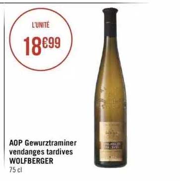 aop gewurztraminer vendanges tardives wolfberger