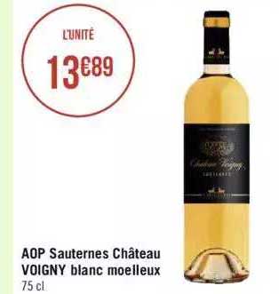 Aop Sauternes Château Voigny Blanc Moelleux