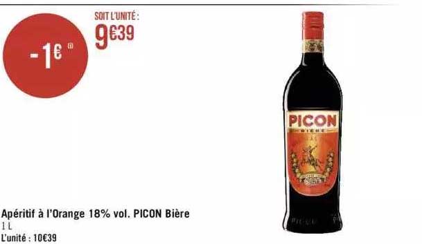 apéritif à l'orange 18% vol. picon bière
