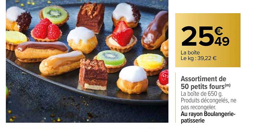 Assortiment De 50 Petits Fours
