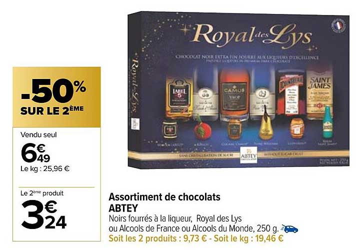assortiment de chocolats abtey