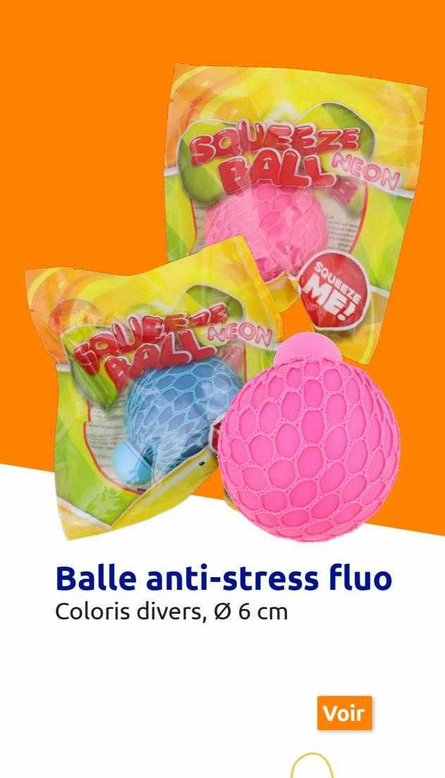 balle anti-stress fluo
