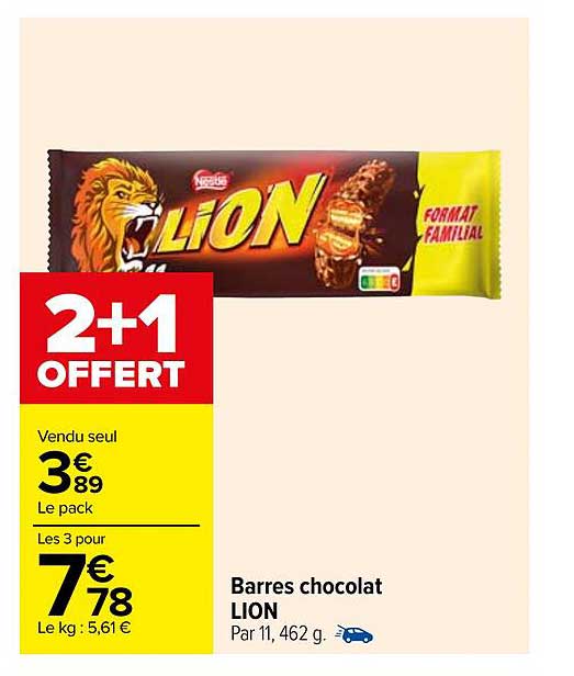 Barres Chocolat Lion