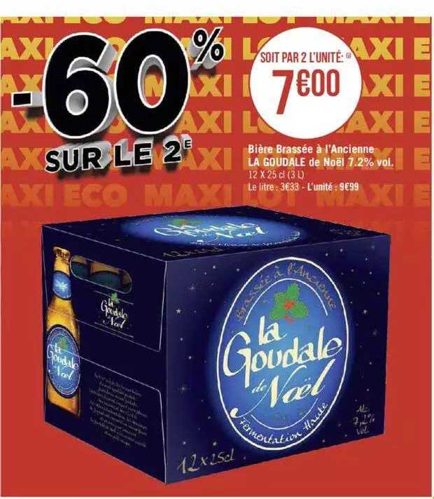 bière brassée à l'ancienne la goudale de noël 7.2% vol.
