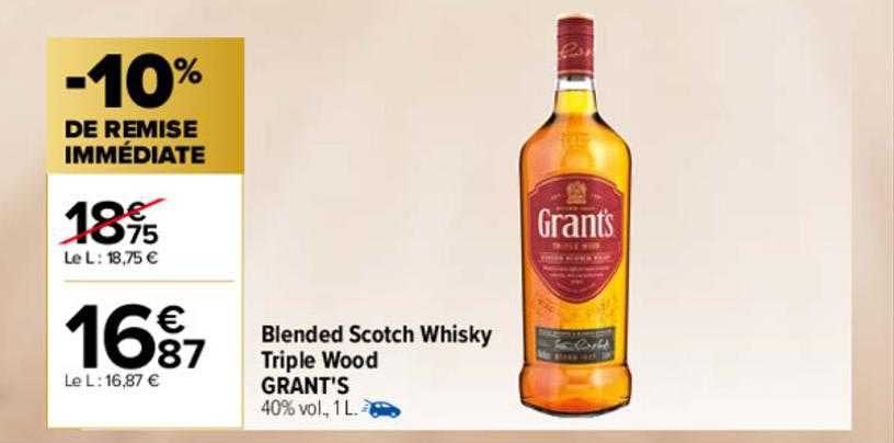 Blended Scotch Whisky Tripole Wood Grant's