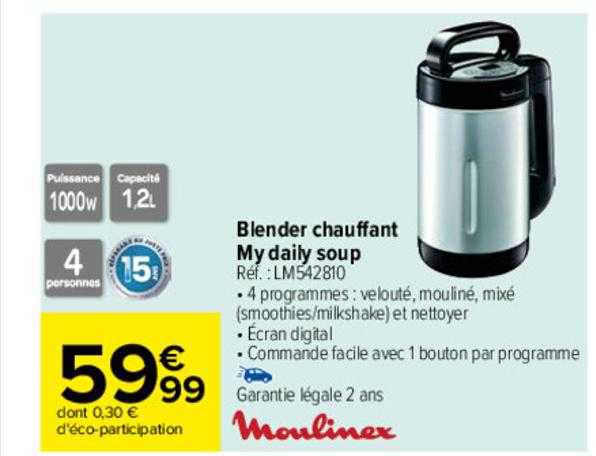 blender chauffant my daily soup moulinex