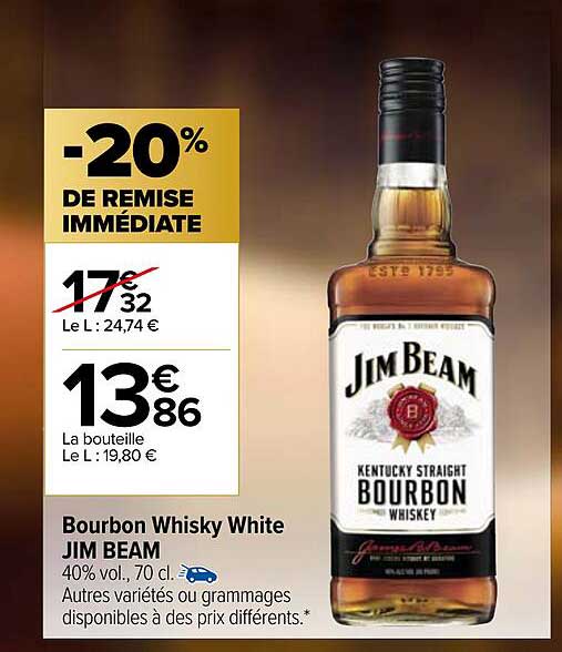bourbon whisky white jim beam
