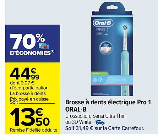 brosse à dents électrique pro 1 oral-b