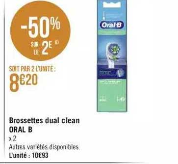 brossettes dual clean oral b