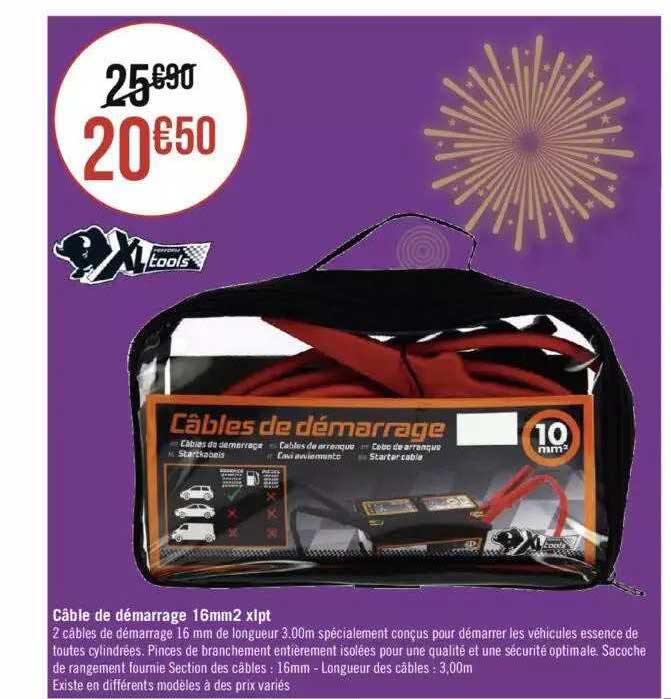 câble de démarrage 16mm2 xlpt