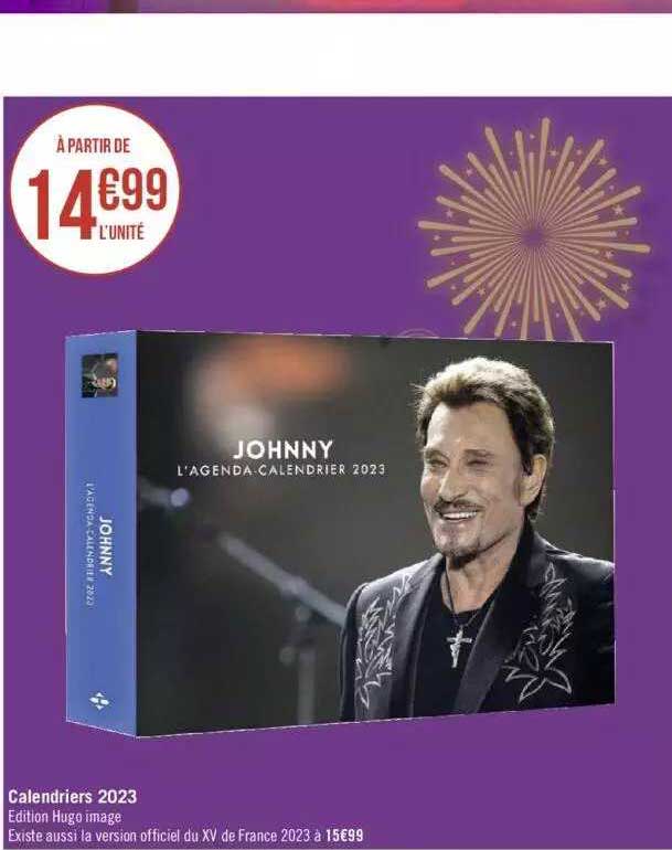 calendriers 2023 johnny