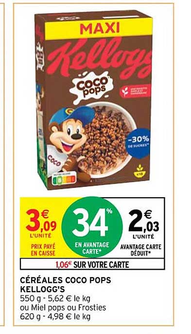 céréales coco pops kellogg's