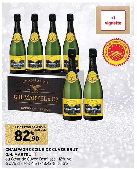 champagne cœur de cuvée brut g.h. martel