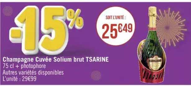 Champagne Cuvée Solium Brut Tsarine