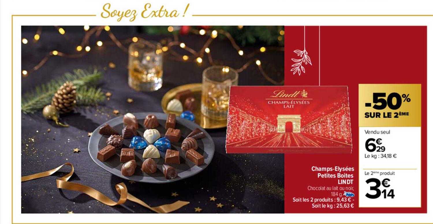 champs-élysées petites boîtes lindt