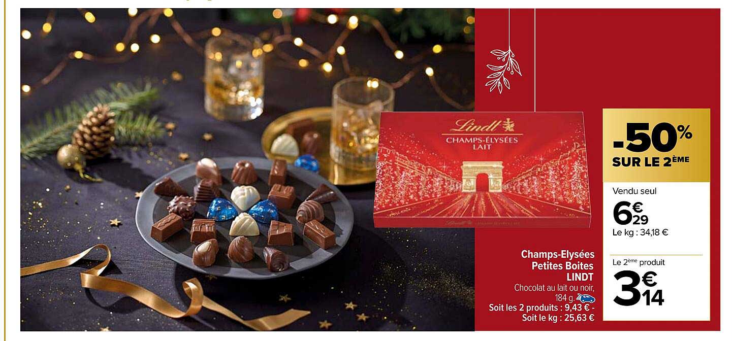 champs-élysées petites boîtes lindt
