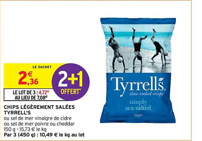 chips légèrement salées tyrrell's
