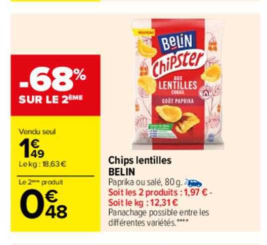 Chips Lentilles Belin