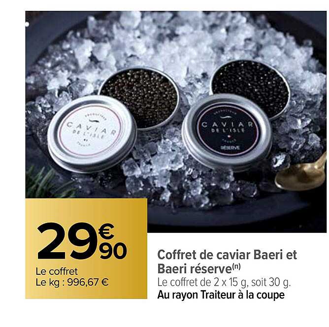 coffret de caviar baeri et baeri réserve