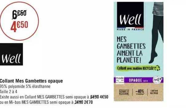 collant mes gambettes opaque