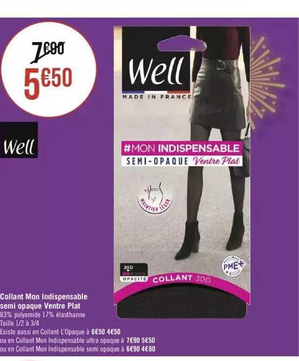 collant mon indispensable semi opaque ventre plat