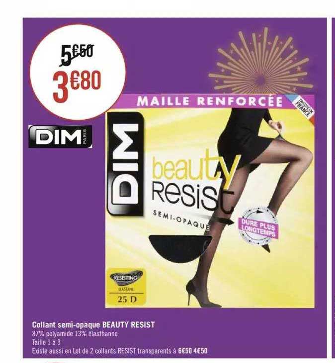 collant semi-opaque beauty resist