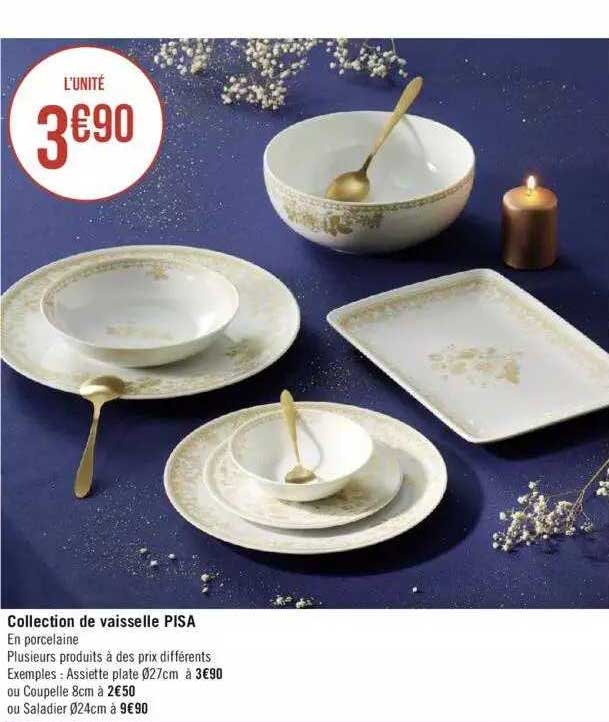collection de vaisselle pisa