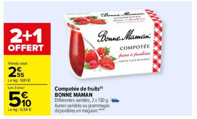 compotée de fruits bonne maman