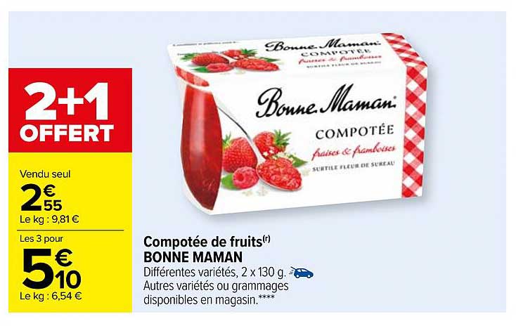 compotée de fruits bonne maman