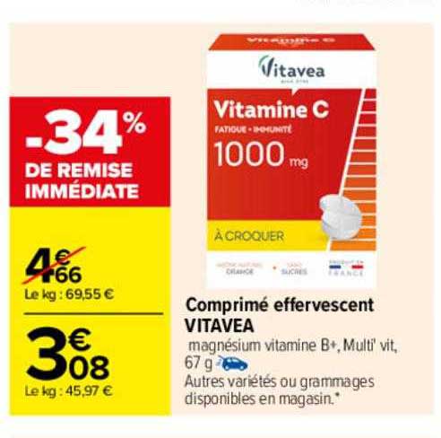 comprimé effervescent vitavea