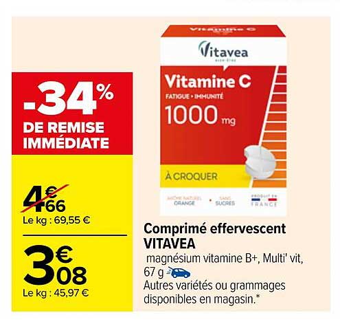 comprimé effervescent vitavea