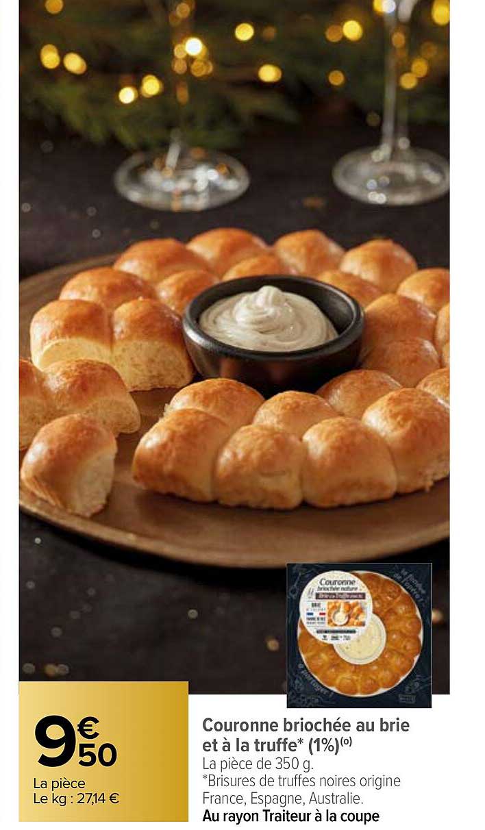 couronne briochée au brie et à la truffe