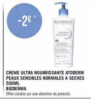 creme ultra nourrissante atoderm peaux sensibles normales à sèches bioderma