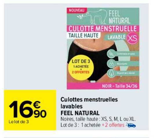 culottes menstruelles lavables feel natural