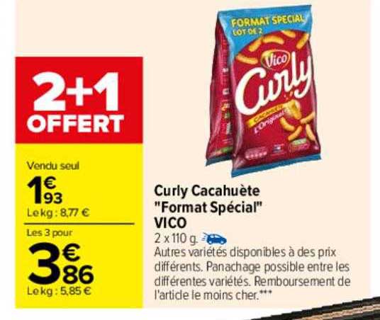 curly cacahuète "format spécial" vico
