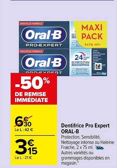 dentifrice pro expert oral-b