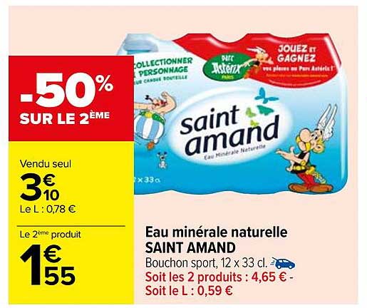 Eau Minérale Naturelle Saint Amand