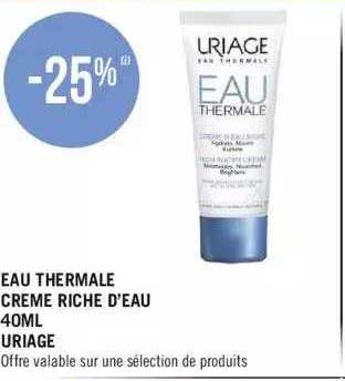 eau thermale crème riche d'eau uriage