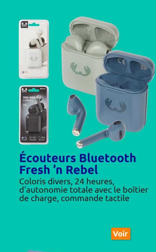 écouteurs bluetooth fresh 'n rebel