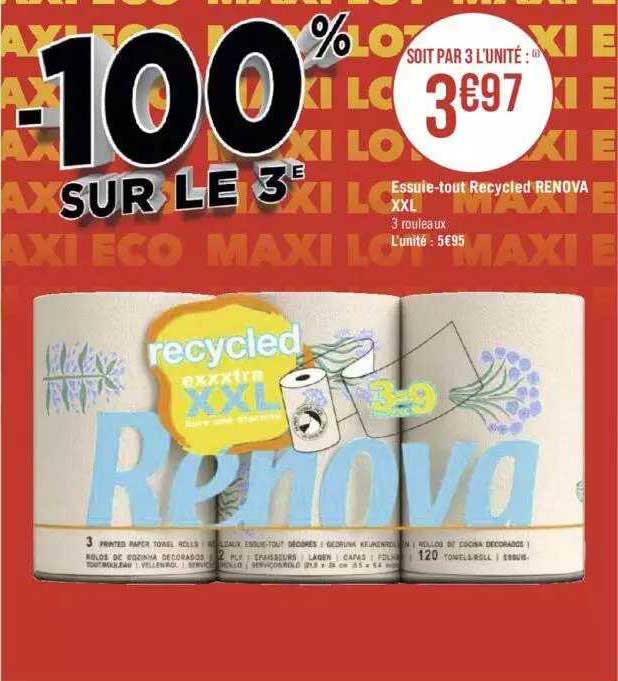 essuie-tout recycled renova XXL