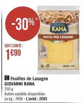 feuilles de lasagne giovanni rana