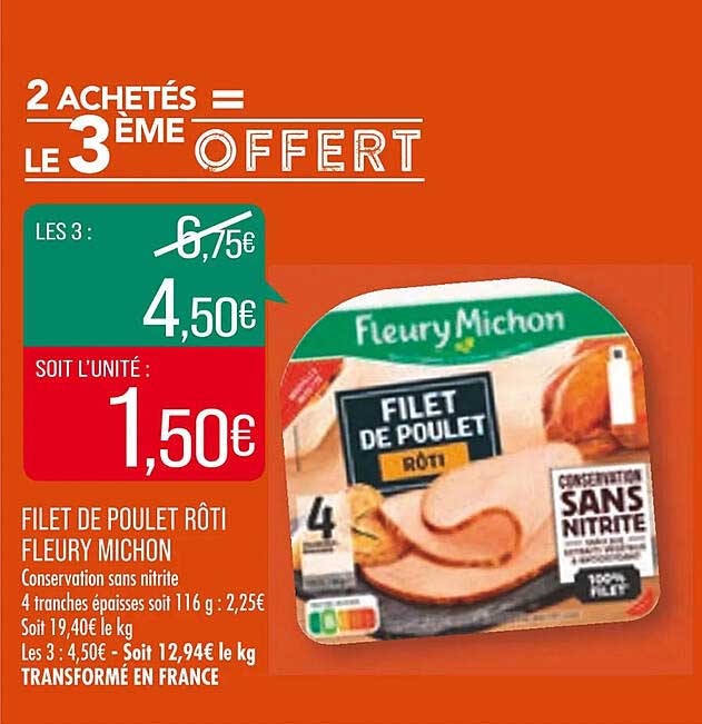 filet de poulet rôti fleury michon