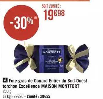 foie gras de canard entier du sud-ouest torchon excellence maison montfort