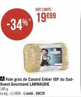 foie gras de canard entier igp du sud-ouest gourmand larnaudie
